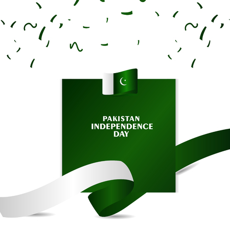 Pakistan independence Day Vector Template Design Illustrationのイラスト素材