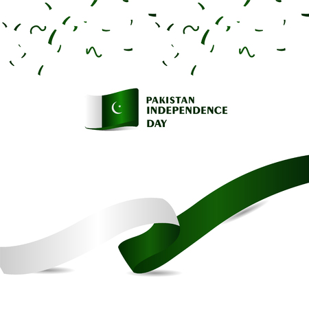 Pakistan independence Day Vector Template Design Illustrationのイラスト素材
