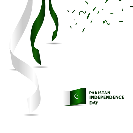 Pakistan independence Day Vector Template Design Illustrationのイラスト素材