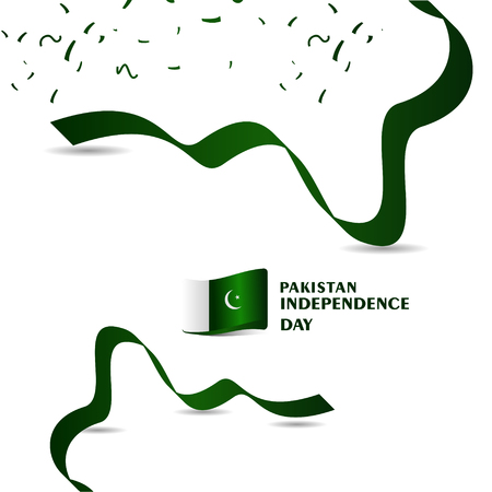 Pakistan independence Day Vector Template Design Illustrationのイラスト素材