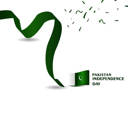 Pakistan independence Day Vector Template Design Illustrationのイラスト素材