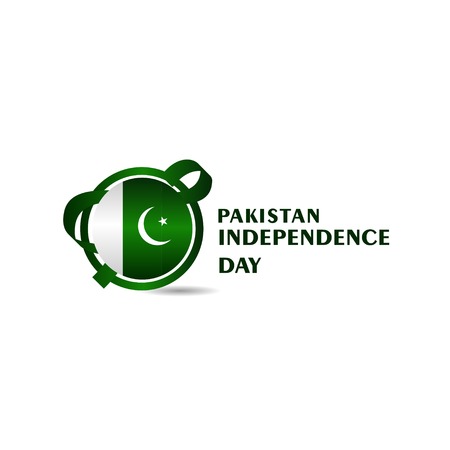 Pakistan independence Day Vector Template Design Illustrationのイラスト素材