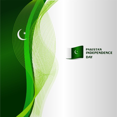 Pakistan independence Day Vector Template Design Illustrationのイラスト素材