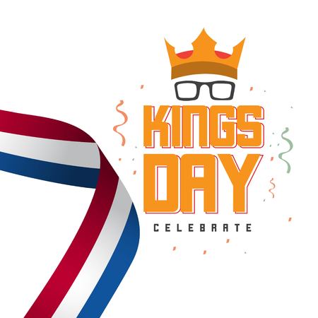 Kings Day Celebrate Vector Template Design Illustrationのイラスト素材