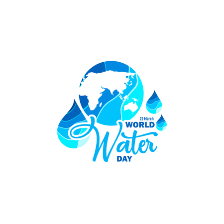 World Water Day Vector Template Design Illustrationのイラスト素材