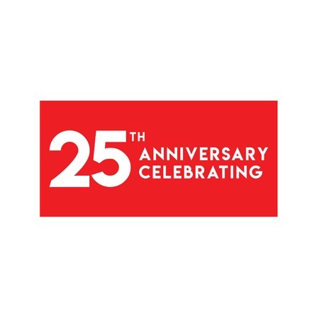 25th Anniversary Celebrating Vector Template Design Illustrationのイラスト素材