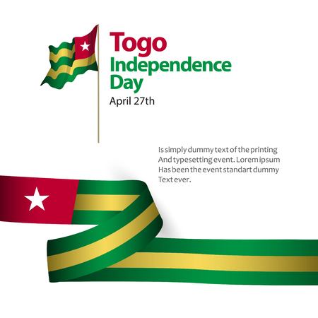 Togo Independence Day Vector Template Design Illustrationのイラスト素材