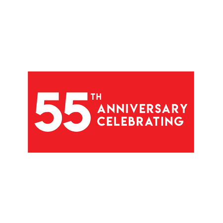 55th Anniversary Celebrating Vector Template Design Illustrationのイラスト素材