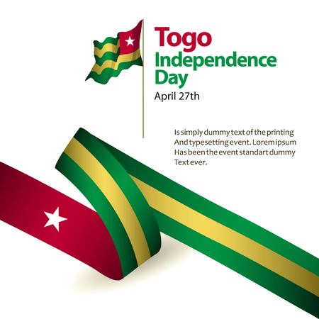 Togo Independence Day Vector Template Design Illustrationのイラスト素材