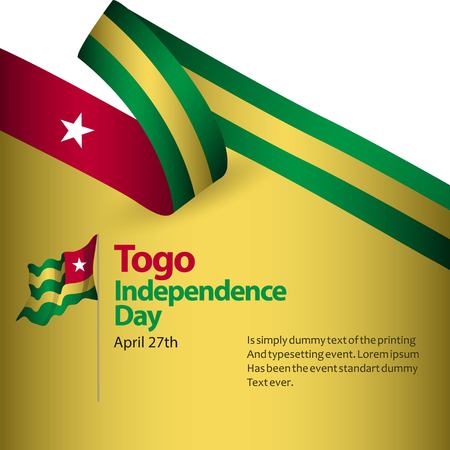 Togo Independence Day Vector Template Design Illustrationのイラスト素材