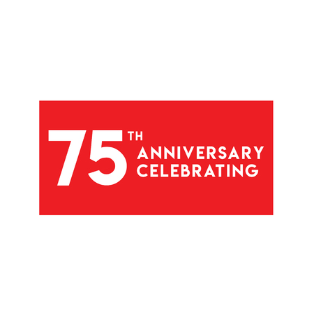 75th Anniversary Celebrating Vector Template Design Illustrationのイラスト素材