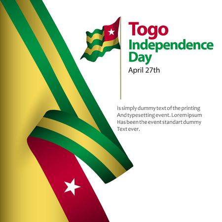 Togo Independence Day Vector Template Design Illustrationのイラスト素材