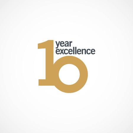 10 Year Anniversary Excellence Vector Template Design Illustrationのイラスト素材
