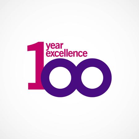 100 Year Anniversary Excellence Vector Template Design Illustrationのイラスト素材