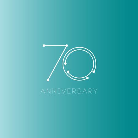 70 Year Anniversary Vector Template Design Illustrationのイラスト素材