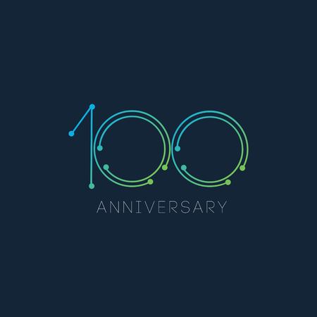 100 Year Anniversary Vector Template Design Illustrationのイラスト素材