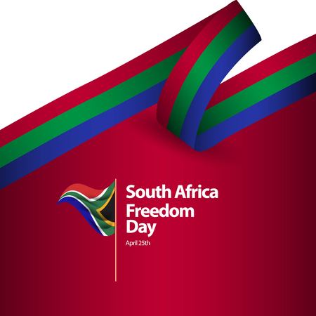 South Africa Freedom Day Flag Vector Template Design Illustrationのイラスト素材