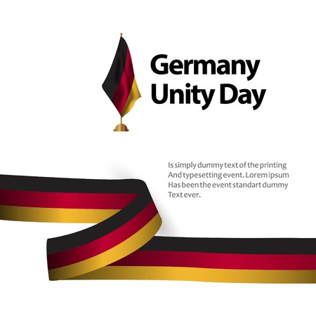 Germany Unity Day Flag Vector Template Design Illustrationのイラスト素材