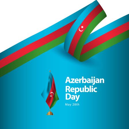 Azerbaijan Republic Day Vector Template Design Illustrationのイラスト素材