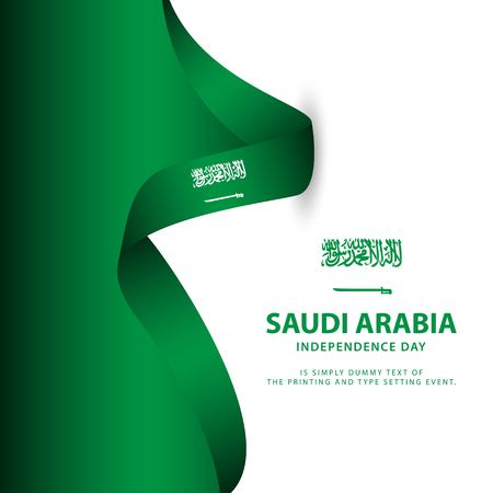 Saudi Arabia Independence Day Flag Vector Template Design Illustrationのイラスト素材