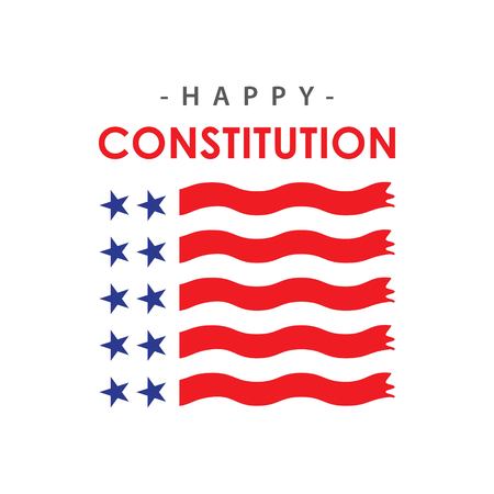Happy Constitution Day Vector Template Design Illustrationのイラスト素材