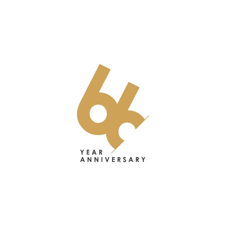 66 Year Anniversary Vector Template Design Illustrationのイラスト素材