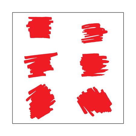 Red Brush Vector Template Design Illustrationのイラスト素材