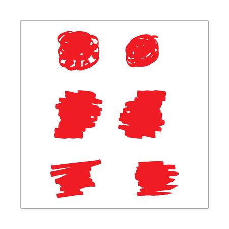 Red Brush Vector Template Design Illustrationのイラスト素材