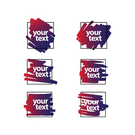 Brush Text Label Vector Template Design Illustrationのイラスト素材