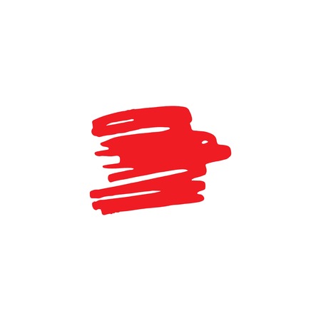 Red Brush Vector Template Design Illustrationのイラスト素材