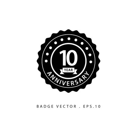 10 Year Anniversary Vector Template Design Illustrationのイラスト素材
