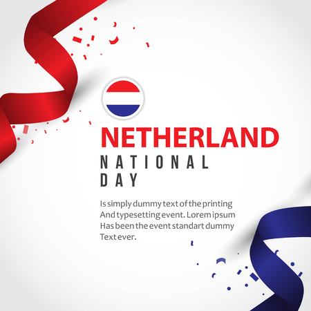 Netherlands National Day Vector Template Design Illustrationのイラスト素材