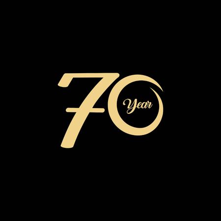70 Year Anniversary Vector Template Design Illustrationのイラスト素材