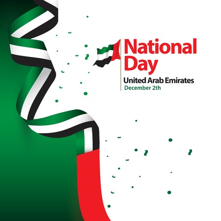 National Day United Arab Emirates Vector Template Design Illustrationのイラスト素材