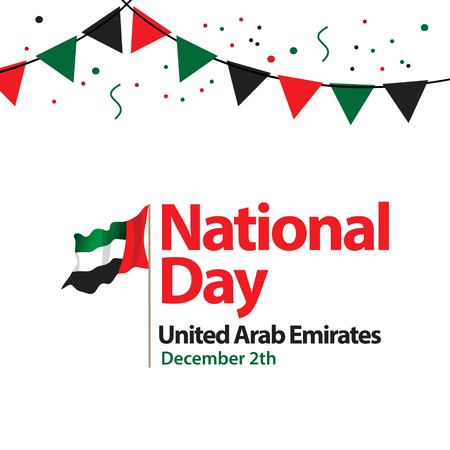 National Day United Arab Emirates Vector Template Design Illustrationのイラスト素材