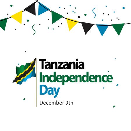 Tanzania Independence Day Vector Template Design Illustrationのイラスト素材