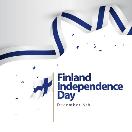 Finland Independence Day Vector Template Design Illustrationのイラスト素材
