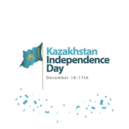 Kazakhstan Independence Day Vector Template Design Illustrationのイラスト素材