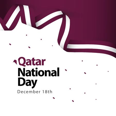 Qatar National Day Vector Template Design Illustrationのイラスト素材