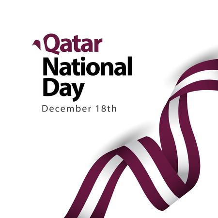 Qatar National Day Vector Template Design Illustrationのイラスト素材