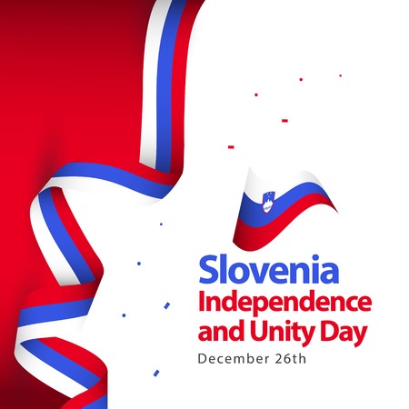 Slovenia Independence and Unity Day Vector Template Design Illustrationのイラスト素材