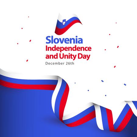 Slovenia Independence and Unity Day Vector Template Design Illustrationのイラスト素材