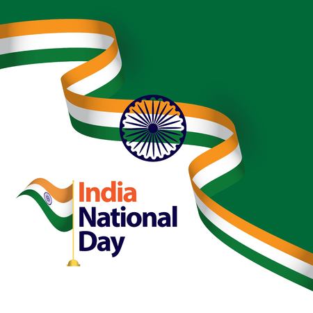 India National Day Vector Template Design Illustrationのイラスト素材