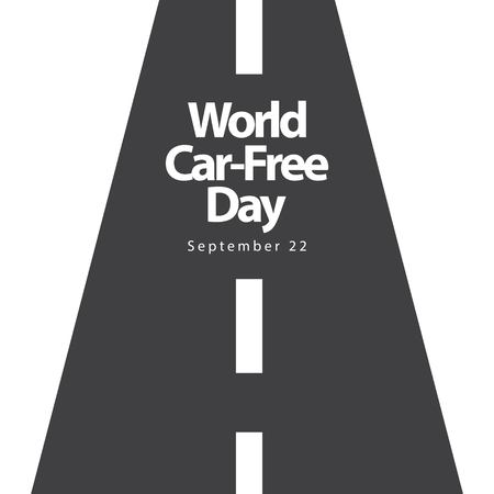 World Car Free Day Logo Vector Template Design Illustrationのイラスト素材
