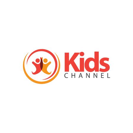 Kids Channel Logo Vector Template Design Illustrationのイラスト素材