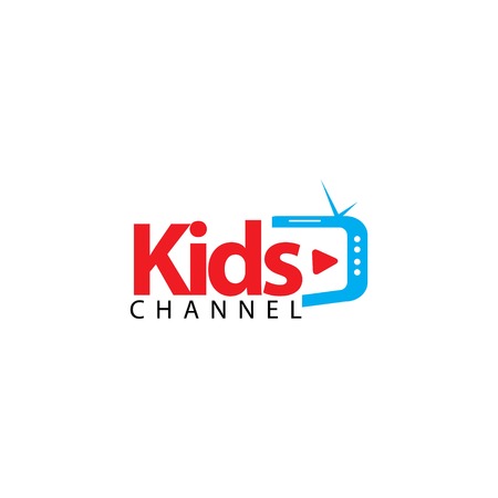Kids Channel Logo Vector Template Design Illustrationのイラスト素材