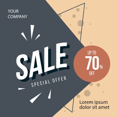 Sale Special Offer up to 70% off Vector Template Design Illustrationのイラスト素材
