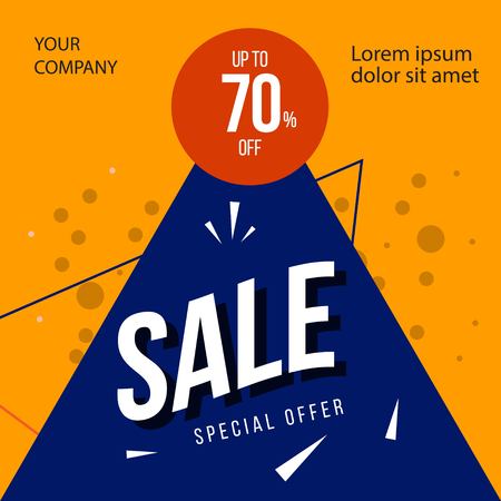 Sale Special Offer up to 70% off Vector Template Design Illustrationのイラスト素材