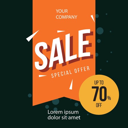 Sale Special Offer up to 70% off Vector Template Design Illustrationのイラスト素材