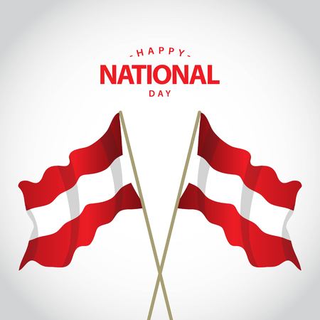 Happy Peru National Day Vector Template Design Illustrationのイラスト素材